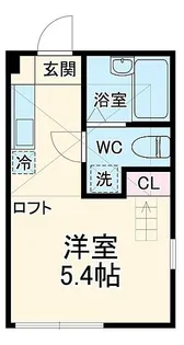 ハーミットクラブハウス弘明寺II【2階】の間取り