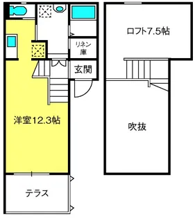 メゾンドゥーズ【1階】の間取り