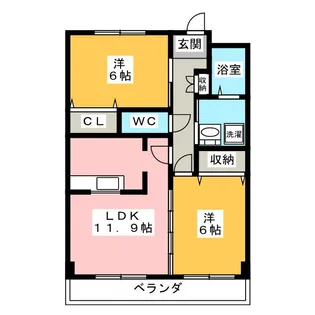 グランシャリオ【4階】の間取り
