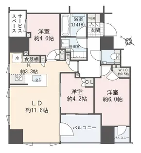 パークホームズ文京本郷通り【8階】の間取り