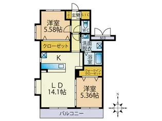 カーサマローネ【3階】の間取り