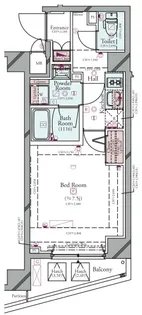 コンシェリア清澄白河 THE RESIDENCE【2階】の間取り
