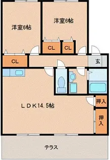 クレール【1階】の間取り