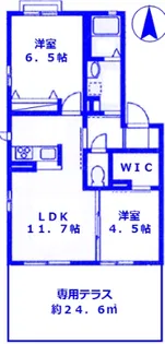 メゾンクロワールI【1階】の間取り