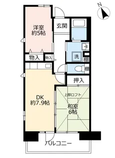 UR浜甲子園さくら街【5階】の間取り