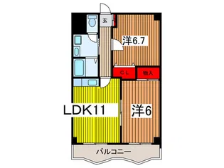 HARMONY HILLSII【3階】の間取り