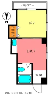 第2太陽コーポ【10階】の間取り