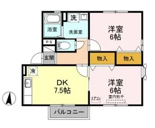 プランドール【2階】の間取り