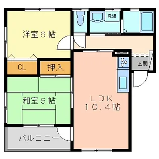 ペアドルセ B【2階】の間取り