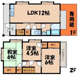 広島県広島市安芸区中野5【一戸建】の間取り