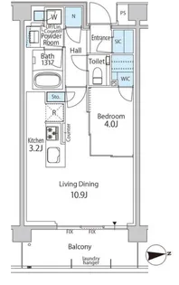 グリーンレジデンス赤坂【1階】の間取り