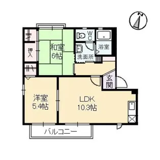 クレインフィールド A棟【2階】の間取り