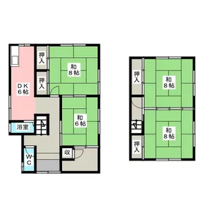 三重県伊勢市古市町【一戸建】の間取り