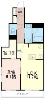 エクラージュ調布I【1階】の間取り