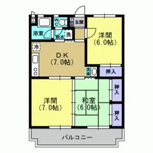 山下ハイツ【3階】の間取り