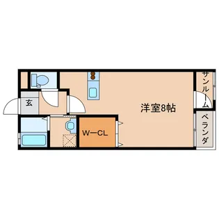 カスターニョII【1階】の間取り