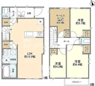 千葉県柏市西柏台1【一戸建】の間取り