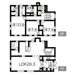 愛知県名古屋市名東区貴船2【一戸建】の間取り