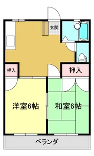 丸昌ハイツB【2階】の間取り