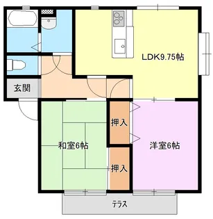 クレスト【1階】の間取り