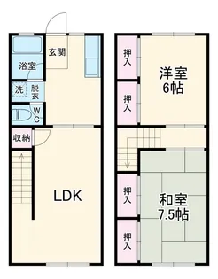 2LDKの間取り画像