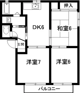 愛知県知多郡南知多町大字内海字長城【アパート】の間取り
