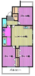 PLUMERIA与野(プルメリア与野)【2階】の間取り