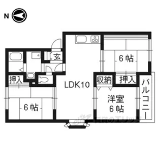 エミネンス西方【3階】の間取り