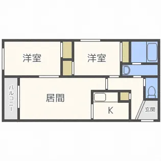 リシェール西町南【4階】の間取り