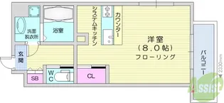 ヴィアーレ広瀬【4階】の間取り