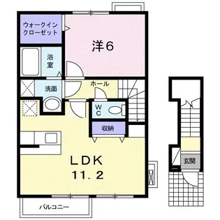 広島県福山市東川口町4【アパート】の間取り