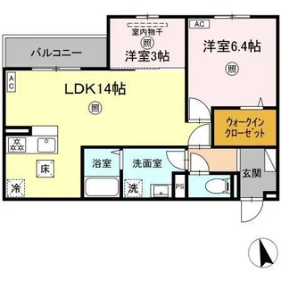 PREMILIFE大州浜【1階】の間取り