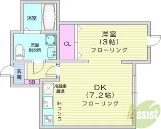 メリディアン名取【1階】の間取り