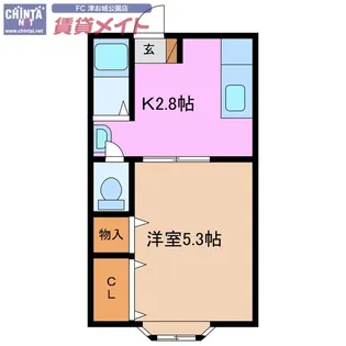 正風荘【2階】の間取り