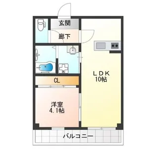 1LDKの間取り画像