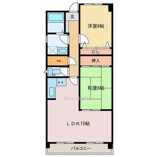 ベルトピア新居浜【9階】の間取り