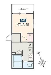 埼玉県所沢市小手指台【アパート】の間取り