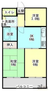 埼玉県富士見市西みずほ台3【マンション】の間取り