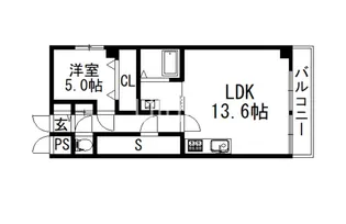 深草サニーハイツ【1階】の間取り
