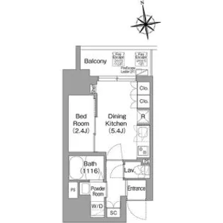 コンフォリア・リヴ北新宿【3階】の間取り