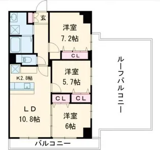 グロリア参番館【4階】の間取り