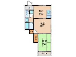 ヴィラ八神【2階】の間取り