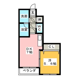 サンコート西日置【6階】の間取り