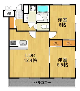 神奈川県横浜市神奈川区西大口【マンション】の間取り