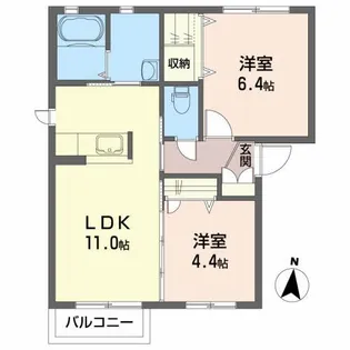 サンシャイン穂波【2階】の間取り