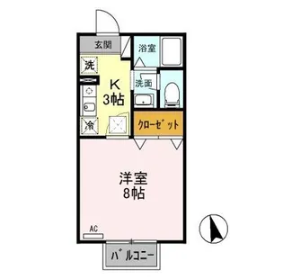 セジュールピジョン【1階】の間取り