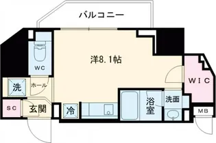 レジディア笹塚III【6階】の間取り