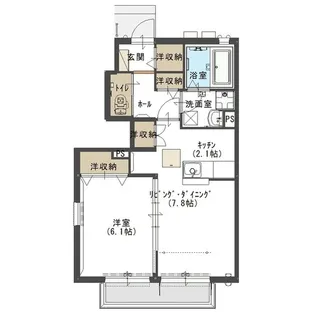 プチフルールV【1階】の間取り