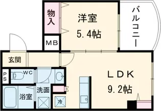 大阪府堺市北区東雲東町2【マンション】の間取り