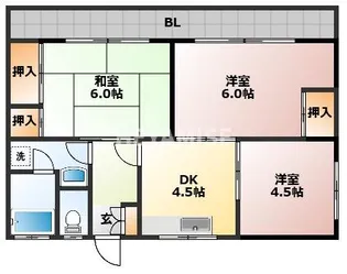 グランドマンション【6階】の間取り